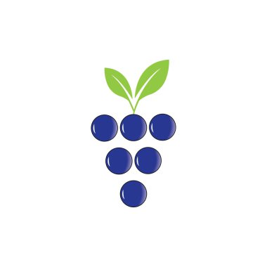 Üzüm logo şablonu vektör illüstrasyon tasarımı