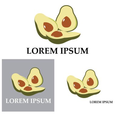 Avokado vektör şablonu arkaplan çizimi