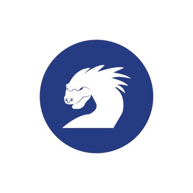 Dragon vektör resimleme logo şablonu