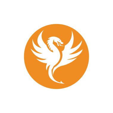 Dragon vektör resimleme logo şablonu