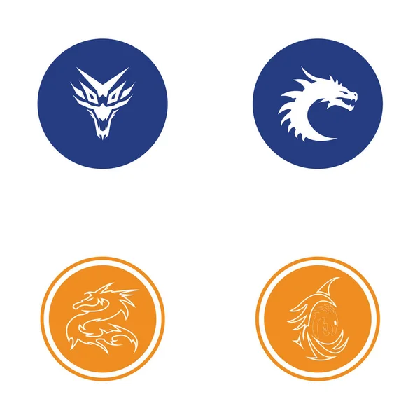 Dragon Διανυσματικό Εικονίδιο Εικονογράφηση Σχέδιο Πρότυπο Λογότυπο — Διανυσματικό Αρχείο