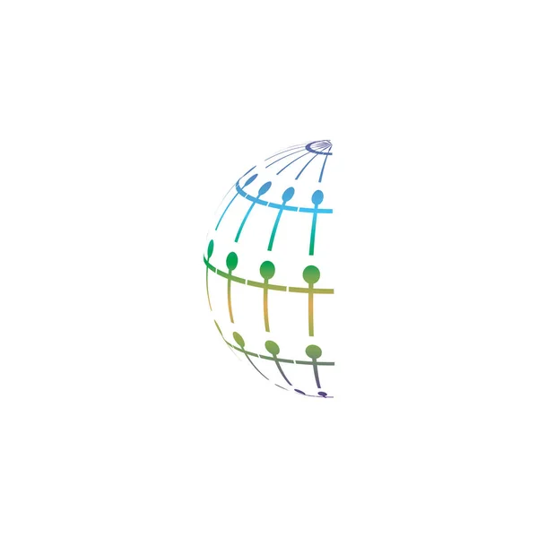 Design Des Digitalen Globus Logos Symbolvektorabbildung Dieses Logo Eignet Sich — Stockvektor