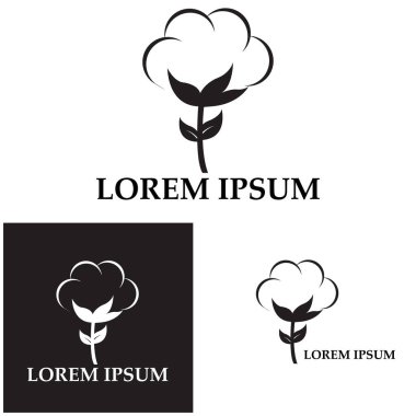 Pamuk logosu illüstrasyon vektör tasarımı
