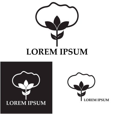 Pamuk logosu illüstrasyon vektör tasarımı