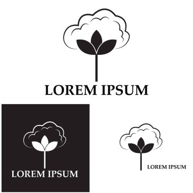 Pamuk logosu illüstrasyon vektör tasarımı