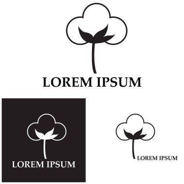 Pamuk logosu illüstrasyon vektör tasarımı