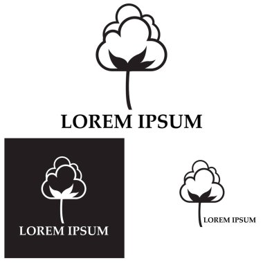 Pamuk logosu illüstrasyon vektör tasarımı