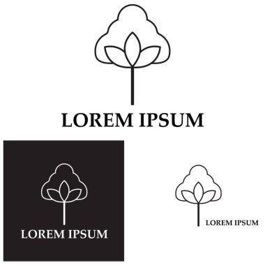 Pamuk logosu illüstrasyon vektör tasarımı