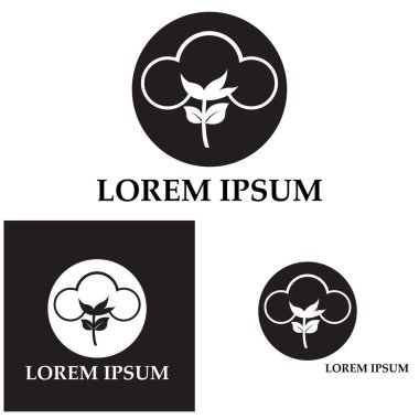 Pamuk logosu illüstrasyon vektör tasarımı