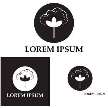 Pamuk logosu illüstrasyon vektör tasarımı