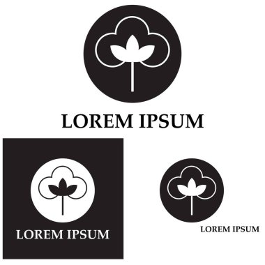 Pamuk logosu illüstrasyon vektör tasarımı