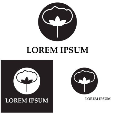 Pamuk logosu illüstrasyon vektör tasarımı