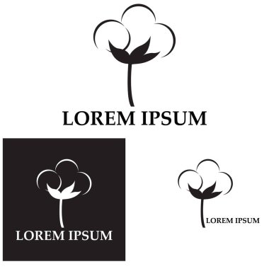 Pamuk logosu illüstrasyon vektör tasarımı