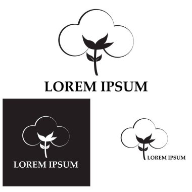 Pamuk logosu illüstrasyon vektör tasarımı