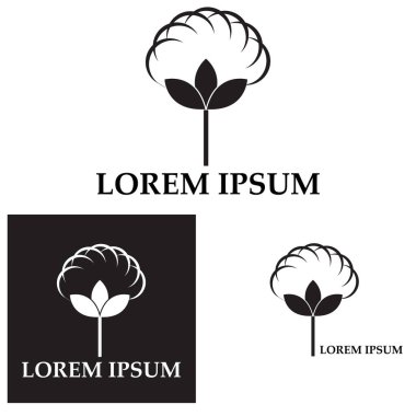 Pamuk logosu illüstrasyon vektör tasarımı