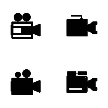 Kamera Simgesi Ayarlandı. Fotoğraf ikonları ayarlandı. Güvenlik kamerası simgesi. Fotoğraf ve video ikonu. Çokluortam simgesi düz çizgi vektör simgelerini ayarla