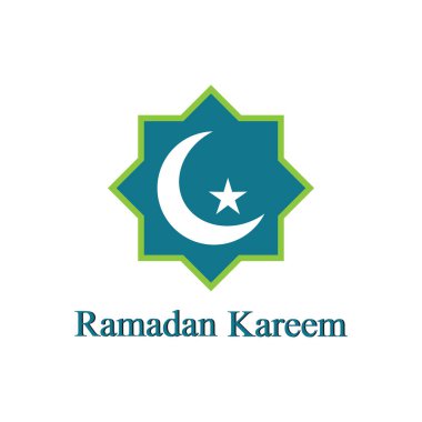 ramadhan logo arkaplan vektör çizimi