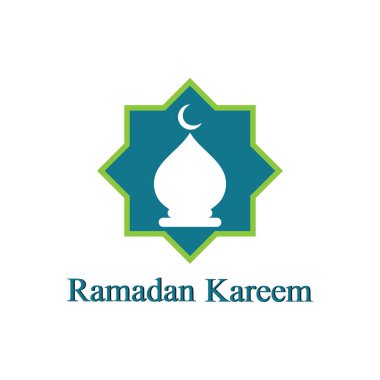 ramadhan logo arkaplan vektör çizimi