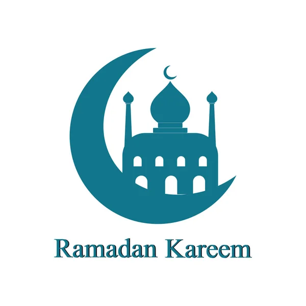 Ramadhan Logo Sfondo Icona Vettoriale Illustrazione — Vettoriale Stock