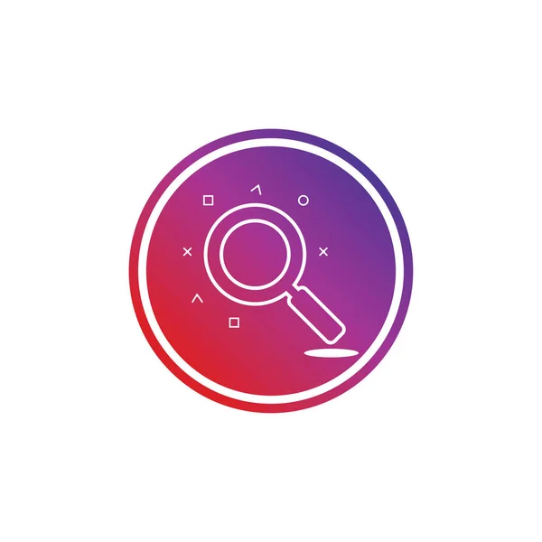 Zoek Vector Logo Pictogram Ontwerp Achtergrond — Stockvector