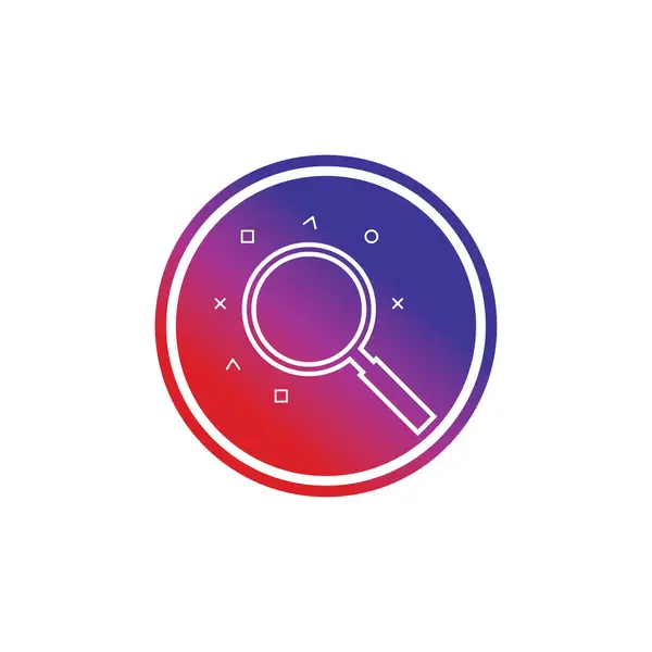 Zoek Vector Logo Pictogram Ontwerp Achtergrond — Stockvector