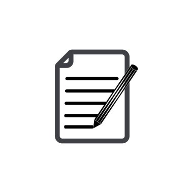 Belge Kullanıcı Arayüzü Ana Hattı Simge Logo Vektörü İllüstrasyonunu Yaz