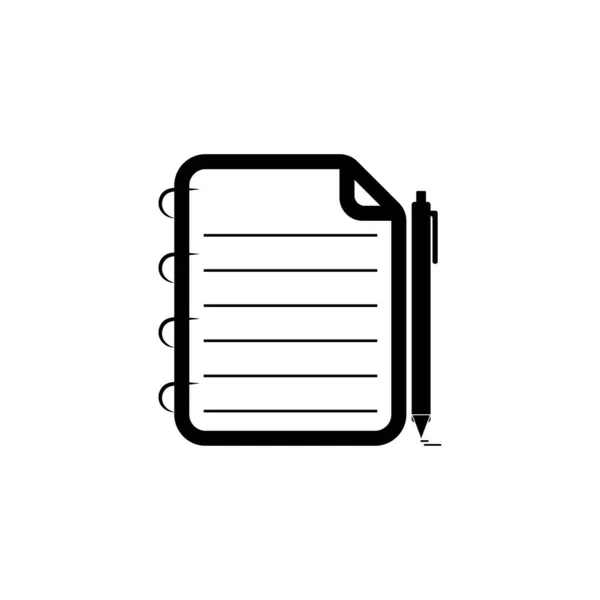 Schrijf Document User Interface Outline Icon Logo Vector Illustratie — Stockvector