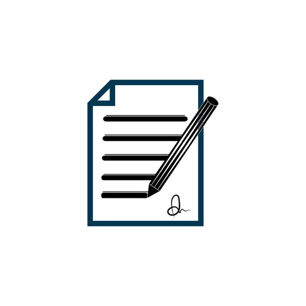 Write Document Interfejs Użytkownika Ikona Logo Wektor Ilustracja — Wektor stockowy