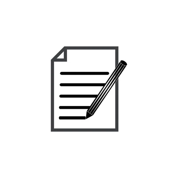 Escribir Documento Interfaz Usuario Esquema Icono Logo Vector Ilustración — Vector de stock