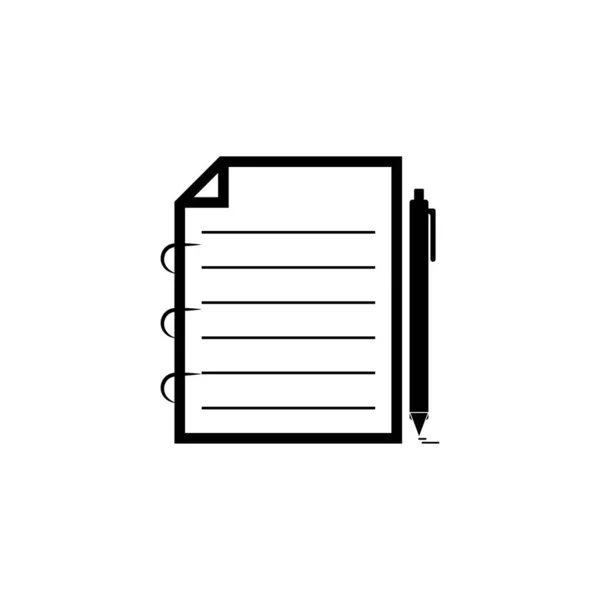 Escribir Documento Interfaz Usuario Esquema Icono Logo Vector Ilustración — Archivo Imágenes Vectoriales
