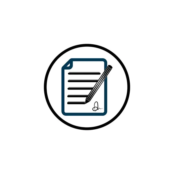 Write Document Interfejs Użytkownika Ikona Logo Wektor Ilustracja — Wektor stockowy