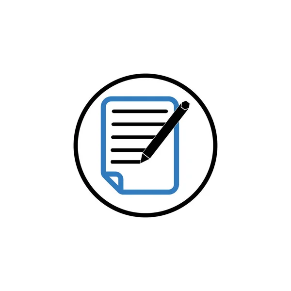 Escribir Documento Interfaz Usuario Esquema Icono Logo Vector Ilustración — Vector de stock