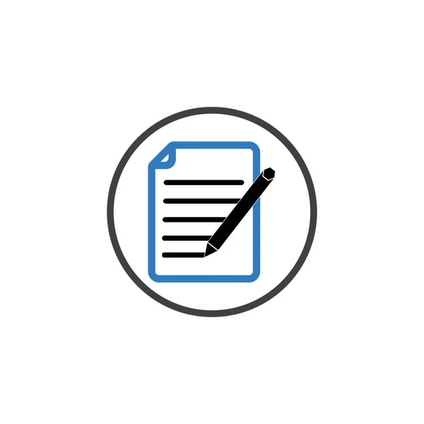 Skriv Dokument Användargränssnitt Skiss Ikonen Logotyp Vektor Illustration — Stock vektor