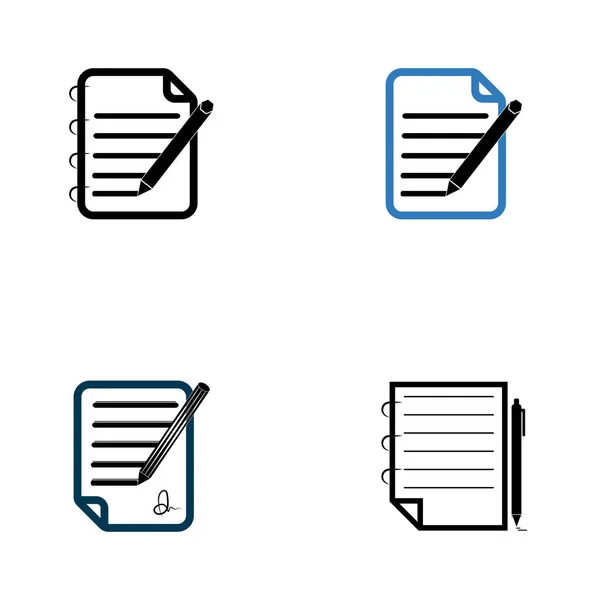 Écrire Document Aperçu Interface Utilisateur Icône Illustration Vectorielle Logo — Image vectorielle