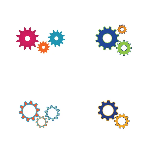 Gear Logo Icon Design Vektor Hintergrund Vorlage — Stockvektor