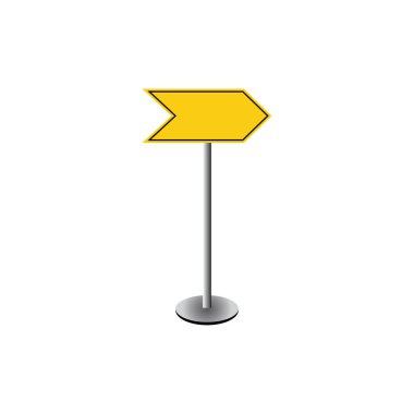 İzole edilmiş beyaz arkaplanda boş yol işareti vektörü kümesi