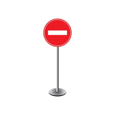 İzole edilmiş beyaz arkaplanda boş yol işareti vektörü kümesi