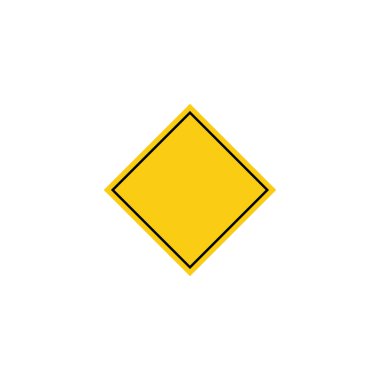 İzole edilmiş beyaz arkaplanda boş yol işareti vektörü kümesi