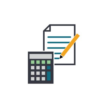 Muhasebe Vektörü İllüstrasyonu. Bankacılık ve Finans simgesi logo vektörü