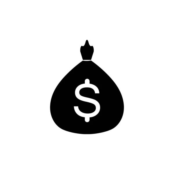 Bolsa Dinero Con Símbolo Del Dólar Icono Del Logotipo Del — Vector de stock
