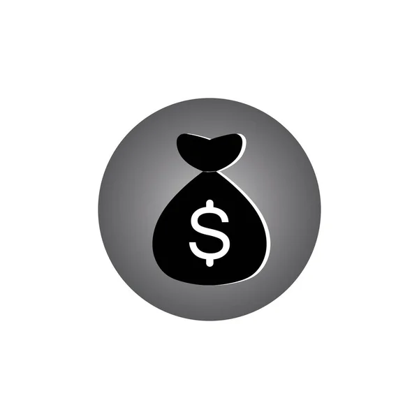 Saco Dinheiro Com Símbolo Dólar Ícone Logotipo Vetor —  Vetores de Stock