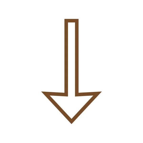 Arrow Parte Para Baixo Vetor Ícone Logotipo Fundo — Vetor de Stock