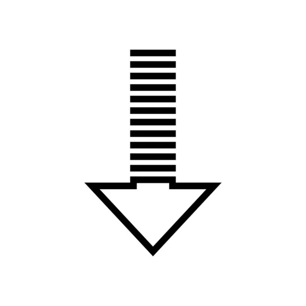 Arrow Μέρος Κάτω Διάνυσμα Εικονίδιο Φόντο Λογότυπο — Διανυσματικό Αρχείο