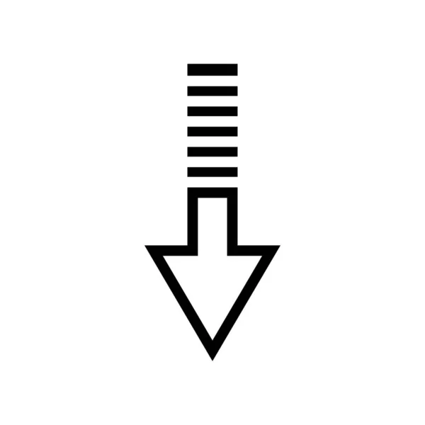 Šipka Část Dolů Vektorové Ikony Pozadí Loga — Stockový vektor