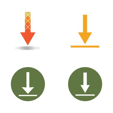 Web sitesi ya da uygulama için Simge İndirme Vektör İllüstrasyonunu kullan