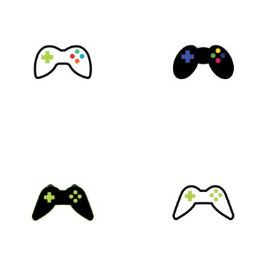 Joystick işaret vektör simgesi. Video oyunu gösterimi