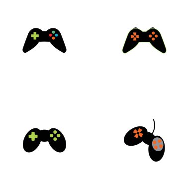 Joystick işaret vektör simgesi. Video oyunu gösterimi
