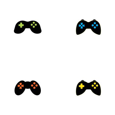 Joystick işaret vektör simgesi. Video oyunu gösterimi