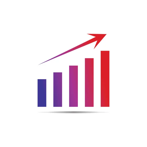 Grafik Simgesi beyaz üzerine izole edilmiş modaya uygun düz stil. Web sitesi tasarım uygulamanız için grafik çubuğu simgesi UI.