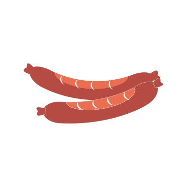 Sosis Simgesi İllüstrasyon vektör arkaplanı